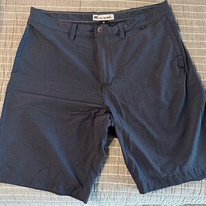 Travis Mathew Dark Blue Flat Front Shorts